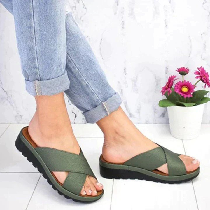 Damen Orthopädische Sandalen Verstellbar Komfort - Green
