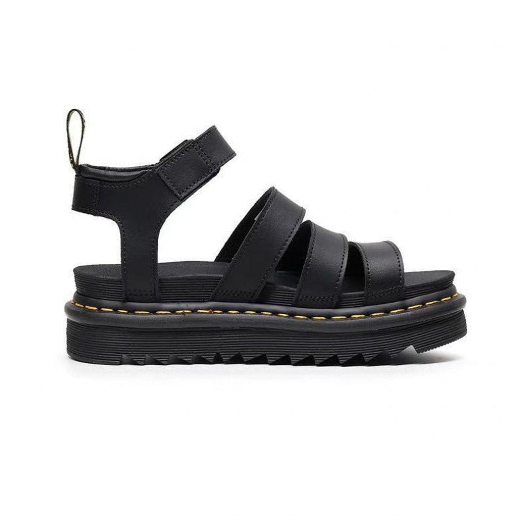 Damen Plateau-Riemchensandalen bequeme Sandalen mit Knöchelschnalle