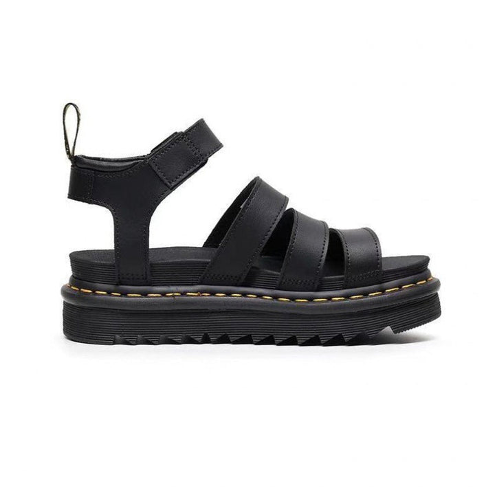 Damen Plateau-Riemchensandalen bequeme Sandalen mit Knöchelschnalle