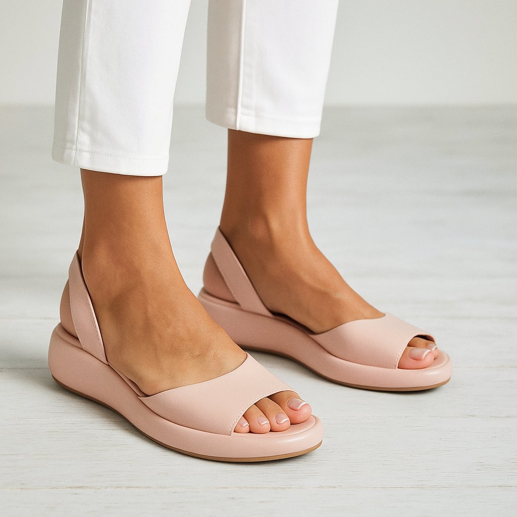 Damen Sandalen Ergonomisch Gepolstert Slingback Komfort - Light Pink