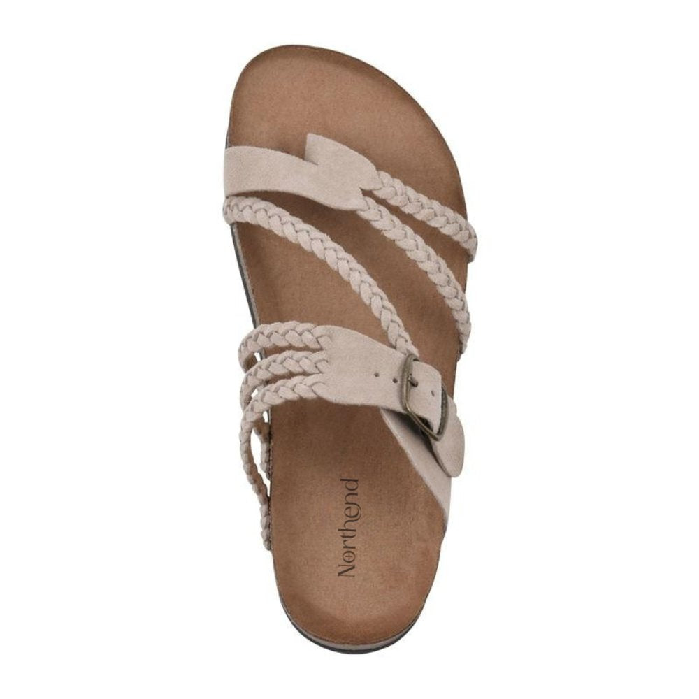 Damen Sandalen Geflochten mit Schnalle Zehentrenner