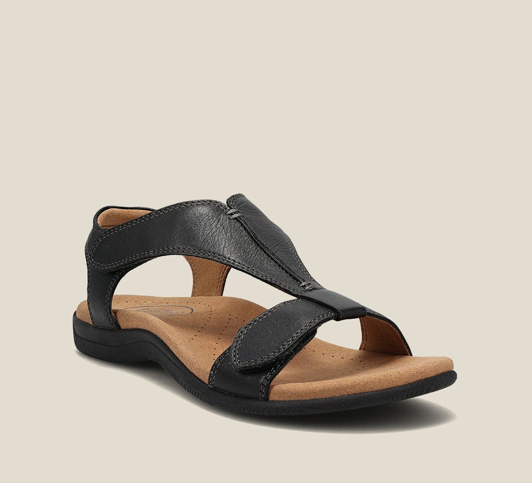 Damen Sandalen Verstellbar Offene Zehen Komfort - Black