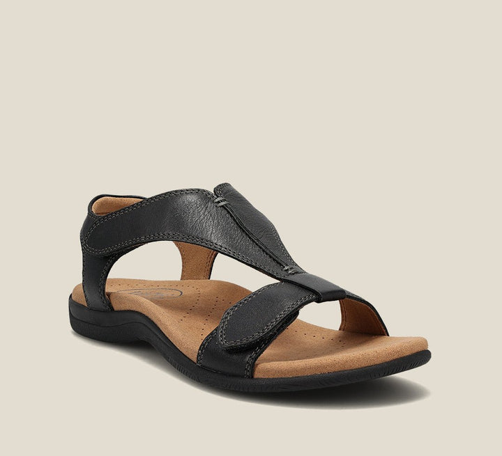 Damen Sandalen Verstellbar Offene Zehen Komfort - Black