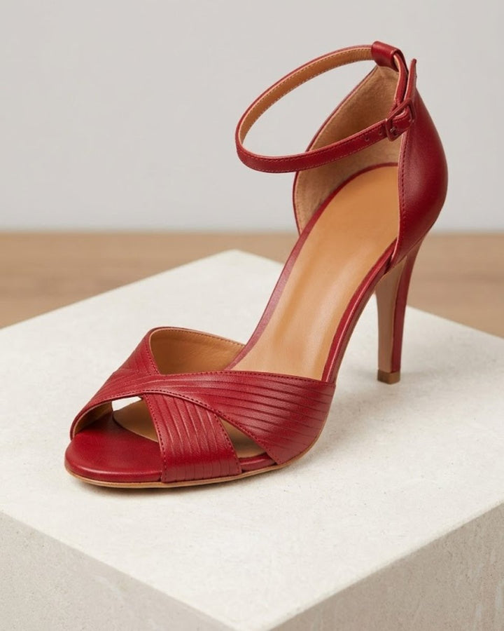 Damen Stiletto-Absatz Riemchen Comfortable Sandals mit Knöchelriemen
