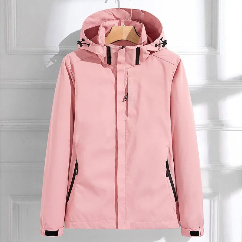 Angela | Damen funktionale Jacke mit Reißverschluss und Kapuze