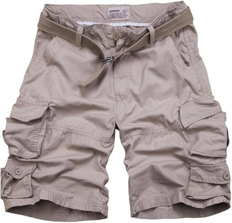 Herren Camouflage Relaxed-Fit Cargo Shorts - Beige