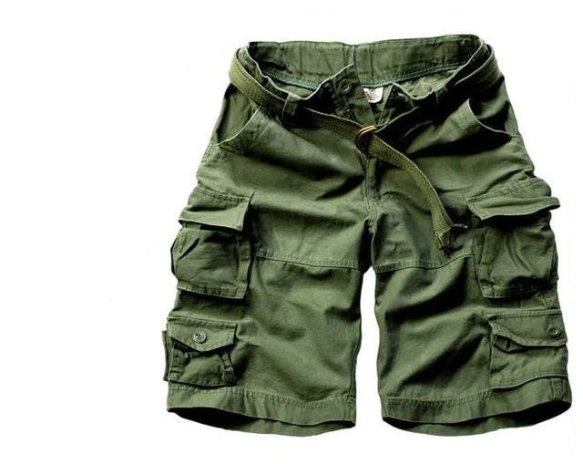 Herren Camouflage Relaxed-Fit Cargo Shorts - Army Grün