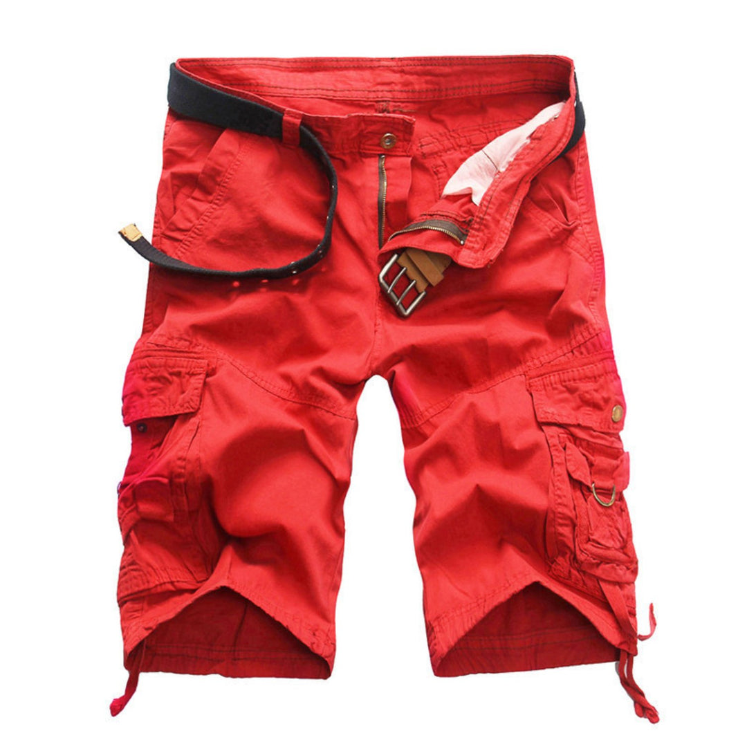 Herren Camouflage Relaxed-Fit Cargo Shorts - Orange