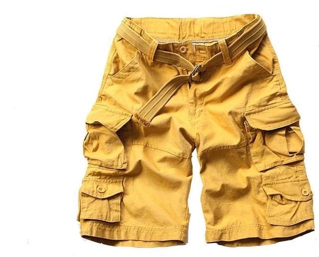 Herren Camouflage Relaxed-Fit Cargo Shorts - Gelb