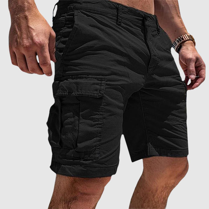Herren Cargo Shorts mit Seitentaschen - Black