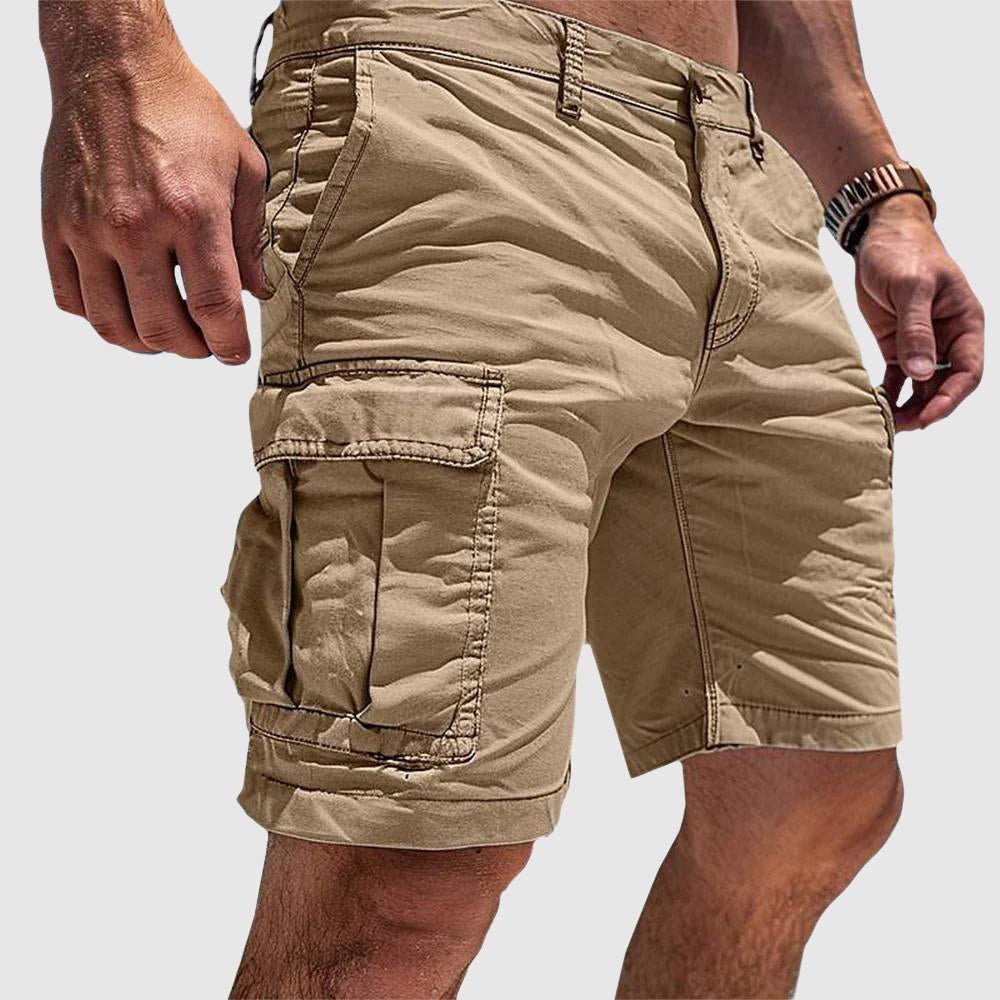 Herren Cargo Shorts mit Seitentaschen - Beige