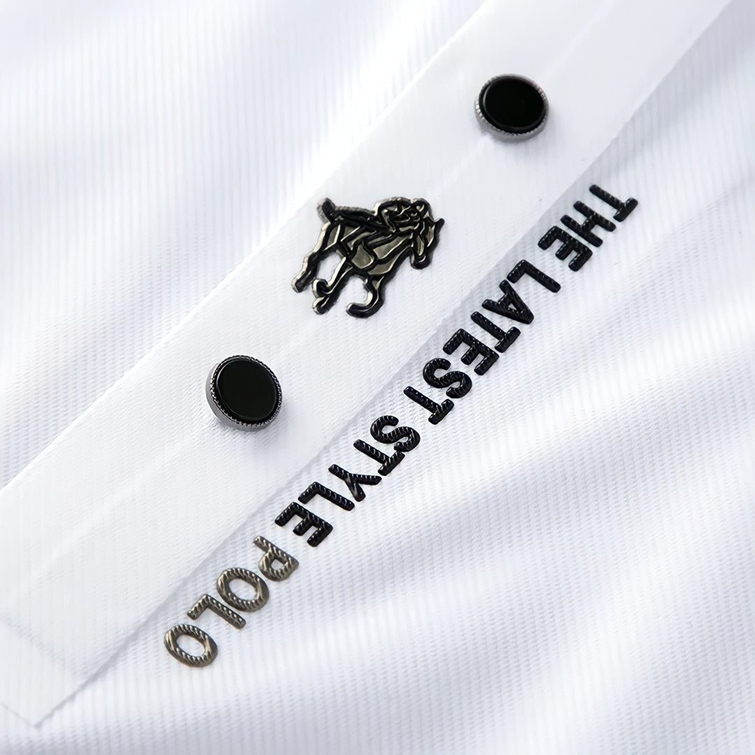 Herren Polo Shirt Knitterfrei Atmungsaktiv Stretch