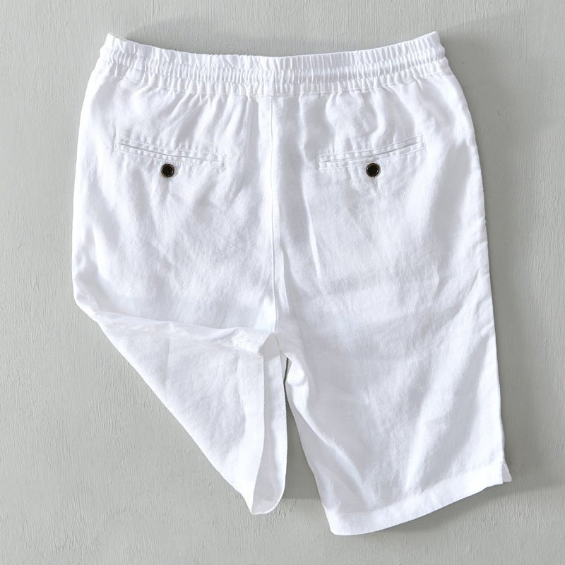 Herren Relaxed-Fit Leinen Shorts mit Kordelzug