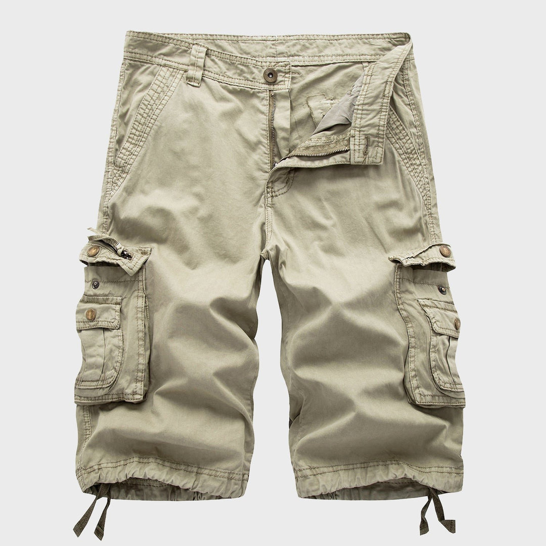 Herren Verstellbare Cargo Short Kordelzug - Beige