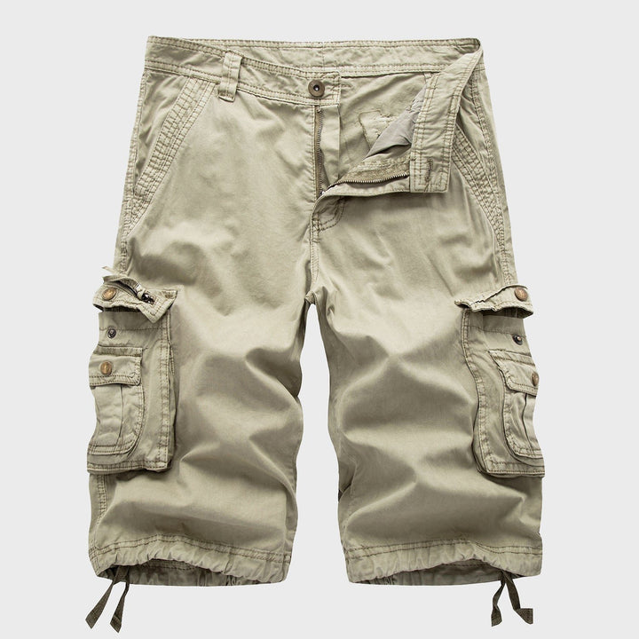 Herren Verstellbare Cargo Short Kordelzug - Beige