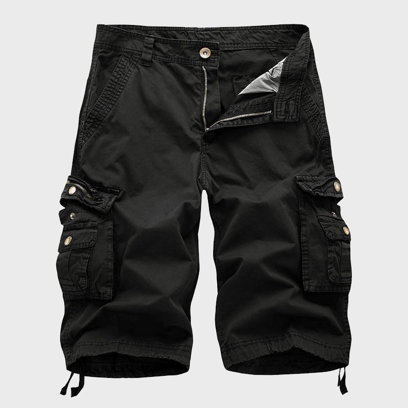 Herren Verstellbare Cargo Short Kordelzug - Black