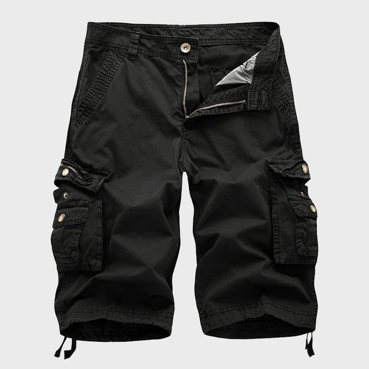 Herren Verstellbare Cargo Short Kordelzug - Black