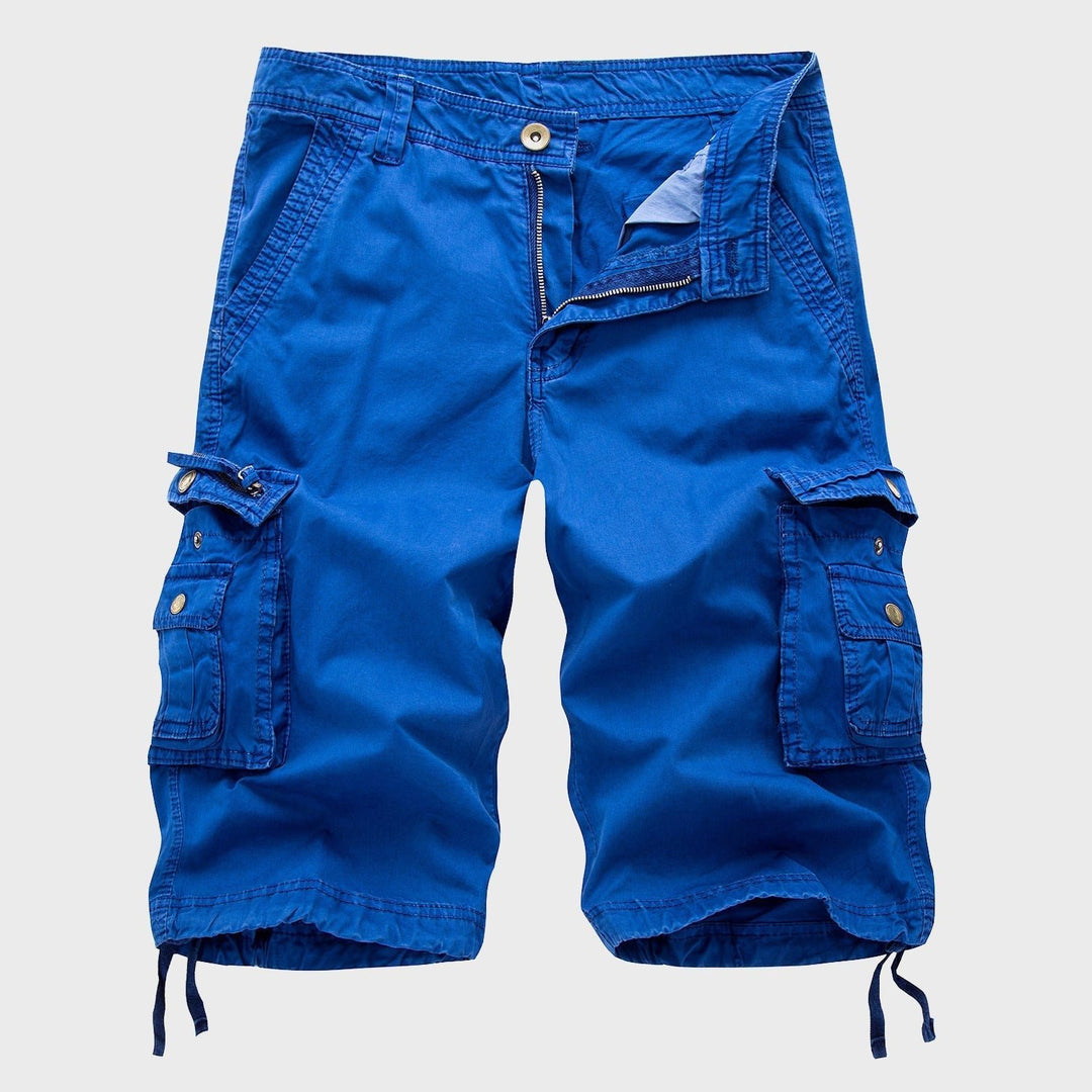 Herren Verstellbare Cargo Short Kordelzug - Blue