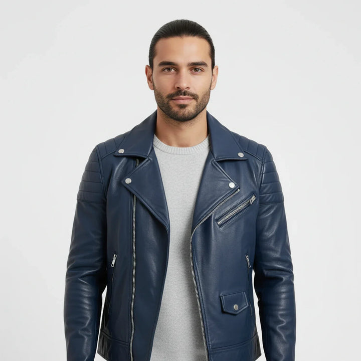 Jürgen | Herren Winter Zip-Up Lederjacke