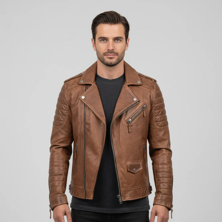 Jürgen | Herren Winter Zip-Up Lederjacke