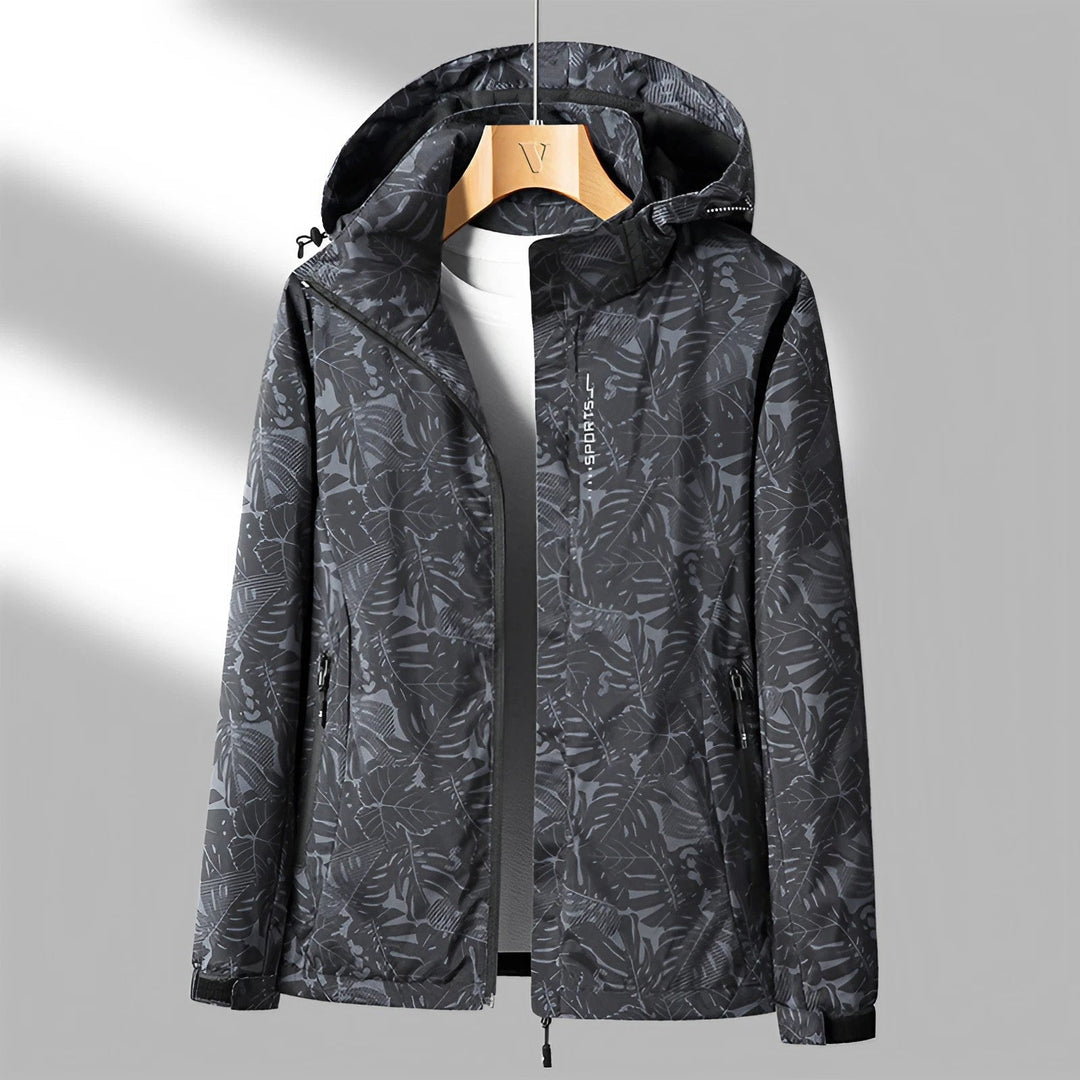 Johanna | Damen Jacke mit Kapuze und Blattmuster