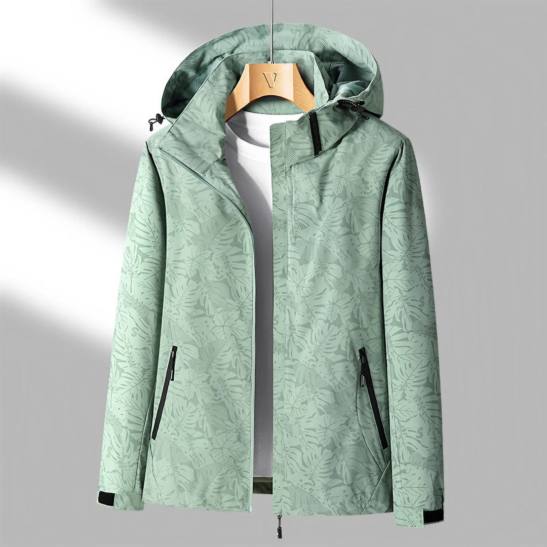 Johanna | Damen Jacke mit Kapuze und Blattmuster
