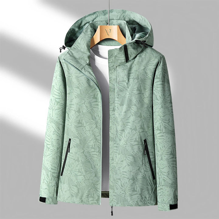 Johanna | Damen Jacke mit Kapuze und Blattmuster