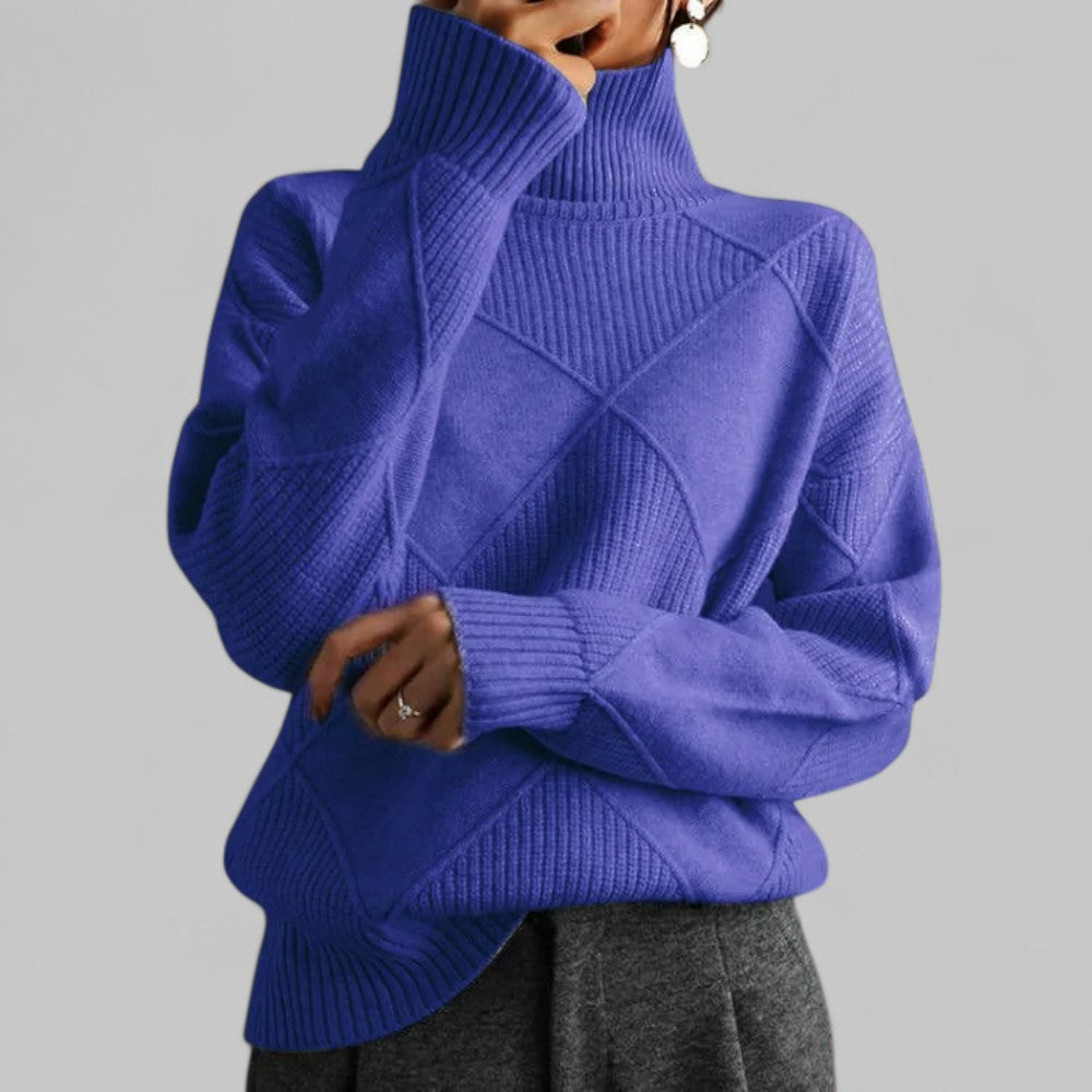 Susanne | Rollkragen Locker Geschnittener Pullover für Damen