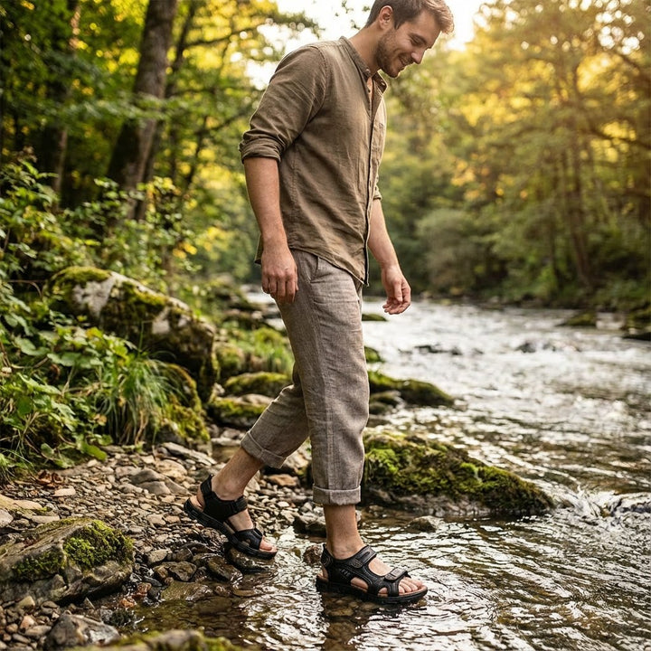 Unisex Trekking-Sandalen Klettverschluss Profilsohle Outdoor